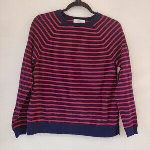 Vineyard Vines Striped Crewneck Sweater Red Blue Nautical Pullover Women's S